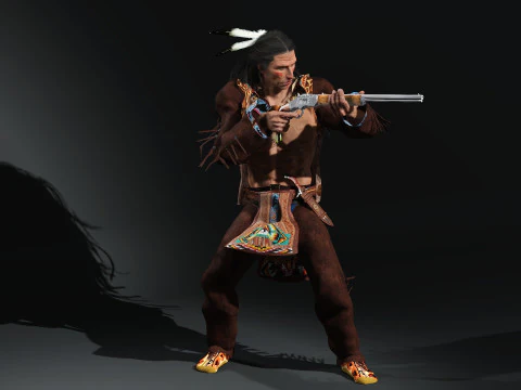 Apache High quality character full Rigged and Animated 3D Model
