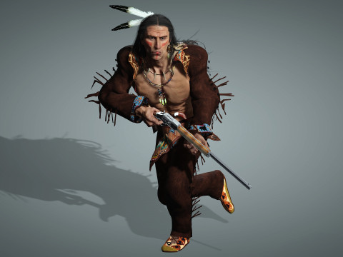 Apache High quality character full Rigged and Animated 3D Model