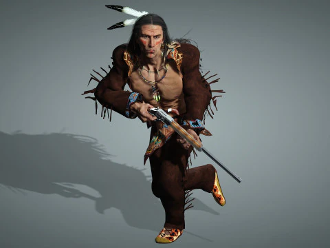 Apache High quality character full Rigged and Animated 3D Model