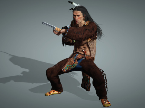 Apache High quality character full Rigged and Animated 3D Model