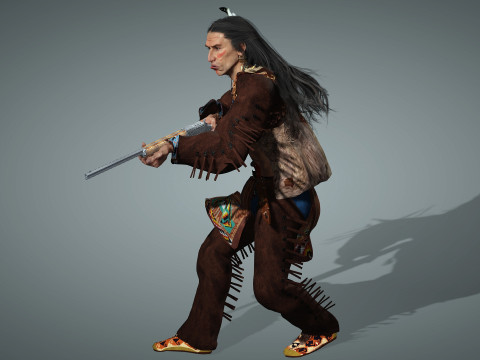 Apache High quality character full Rigged and Animated 3D Model