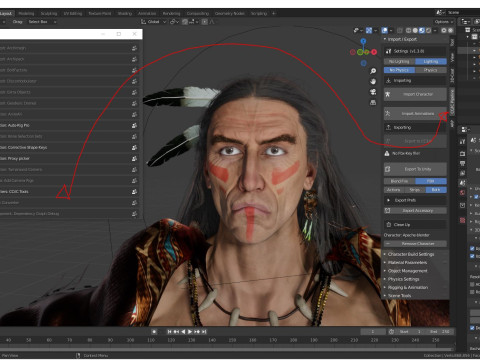 Apache High quality character full Rigged and Animated 3D Model