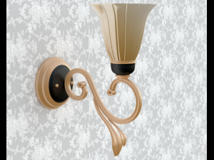 beautiful lamp on wall 3D Model