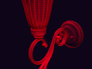 beautiful lamp on wall 3D मॉडल
