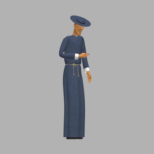 priest Modello 3D .c4d .max .obj .3ds .fbx .stl .blend 