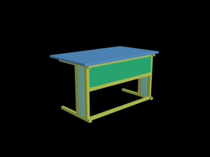 school table Modelo 3D