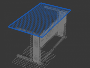 school table 3D Model