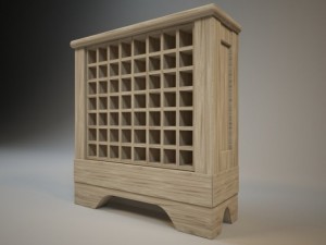 wine shelf Model 3D