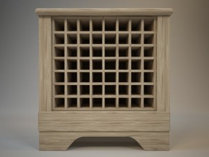 wine shelf Modèle 3D