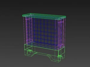 wine shelf 3D Model