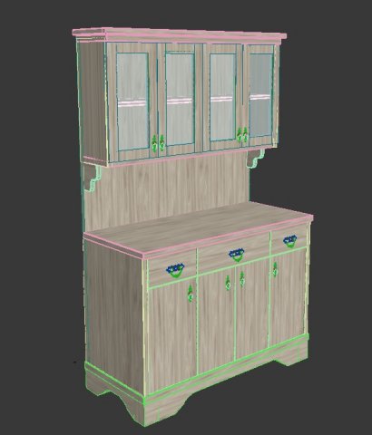 sideboard 3Dモデル .c4d .max .obj .3ds .fbx .stl .blend 