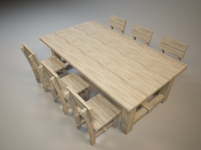 dining group Modelo 3D .c4d .max .obj .3ds .fbx .stl .blend 
