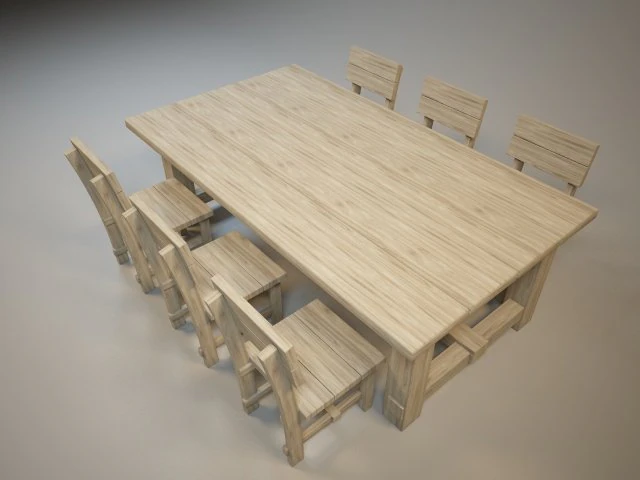 dining group 3D Model .c4d .max .obj .3ds .fbx .stl .blend 