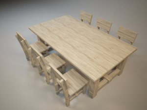 dining group Model 3D