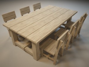 dining group Modelo 3D