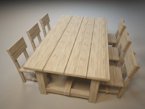 dining group Modelo 3D