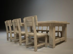 dining group 3D Model