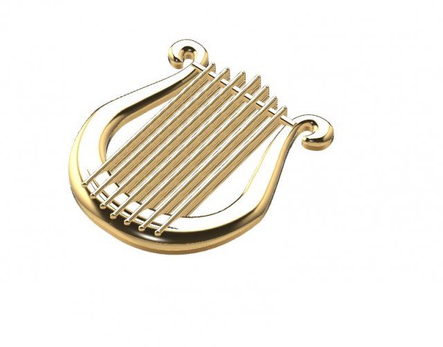 harp 3D Model .c4d .max .obj .3ds .fbx .stl .blend 