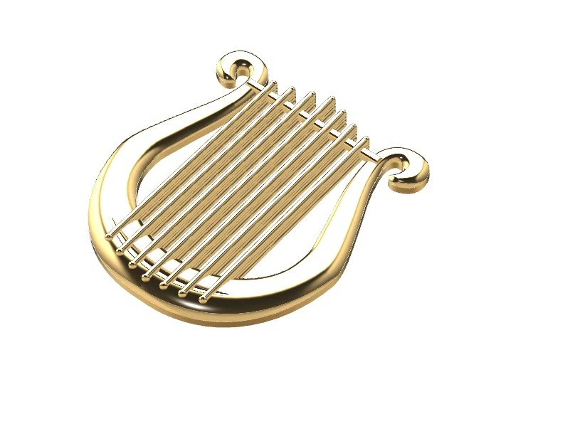 harp 3D Model .c4d .max .obj .3ds .fbx .stl .blend 