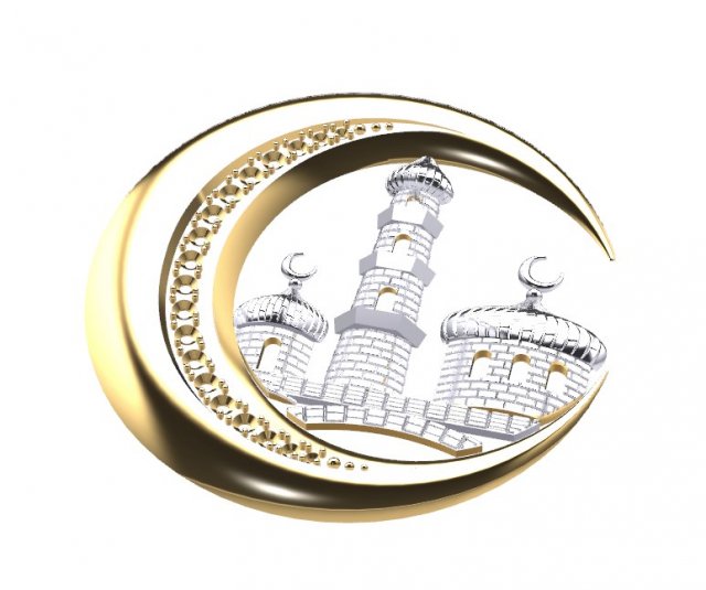 crescent 3D Model .c4d .max .obj .3ds .fbx .stl .blend 