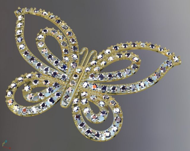 butterfly Model 3D .c4d .max .obj .3ds .fbx .stl .blend 