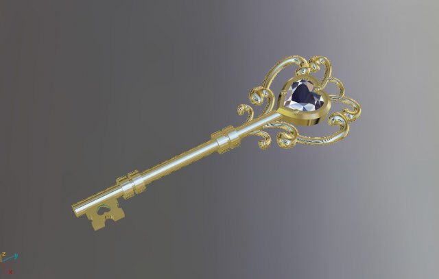 key Model 3D .c4d .max .obj .3ds .fbx .stl .blend 