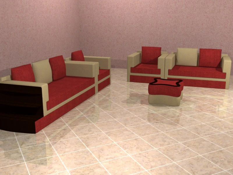 sofa set 3D Model .c4d .max .obj .3ds .fbx .stl .blend 