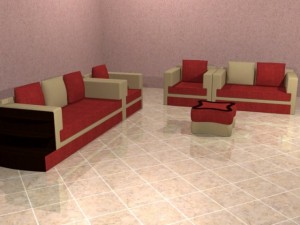 sofa set Modello 3D