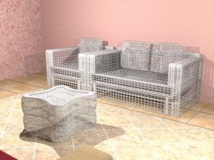sofa set 3D 模型