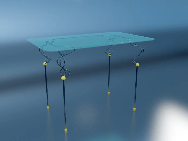 forged table 3D Model .c4d .max .obj .3ds .fbx .stl .blend 