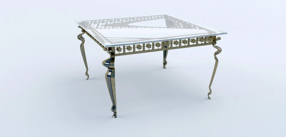 forged table4 3D Model .c4d .max .obj .3ds .fbx .stl .blend