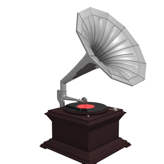 gramophone 3D मॉडल .c4d .max .obj .3ds .fbx .stl .blend 
