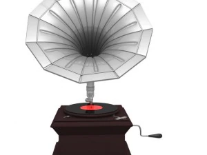 ग्रामोफ़ोन 3D मॉडल