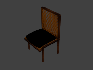 wicker chair Model 3D