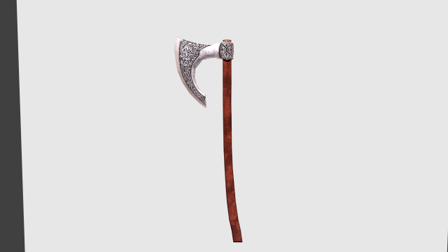 axe viking Model 3D .c4d .max .obj .3ds .fbx .stl .blend 