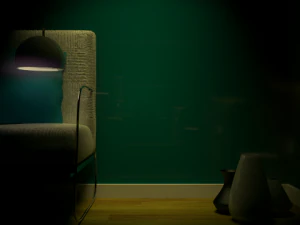 stanza blu Modello 3D