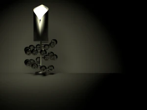 lume di candela Modello 3D