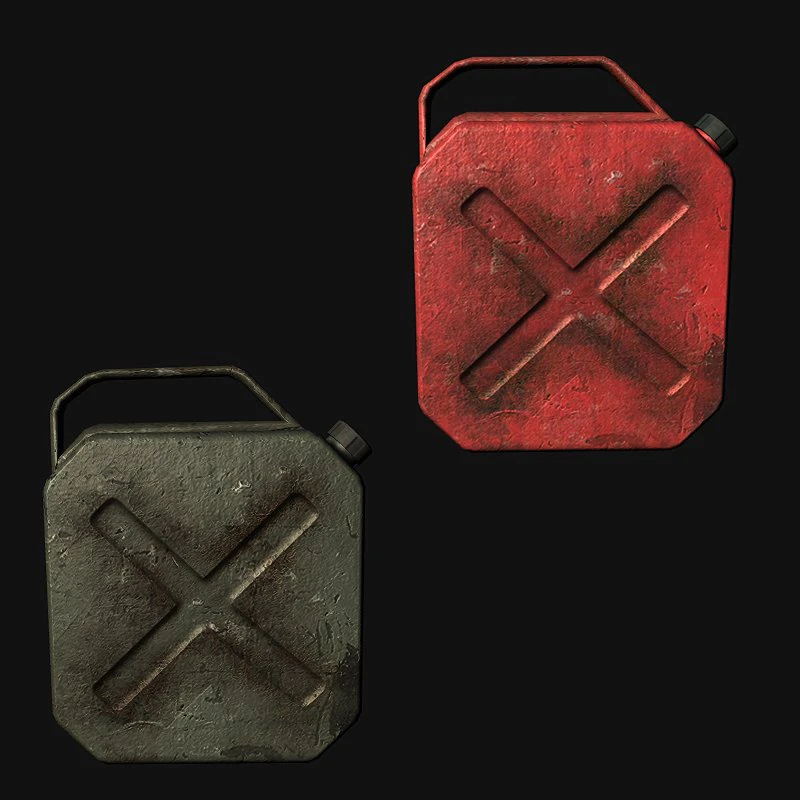 fuel tank redgreen 3D Model .c4d .max .obj .3ds .fbx .stl .blend