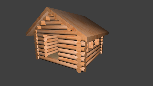 chalet 3D Modell .c4d .max .obj .3ds .fbx .stl .blend