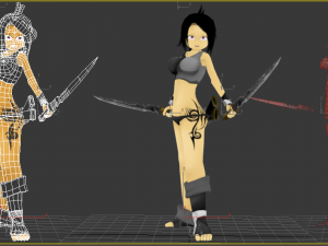 assassin girl 3D मॉडल