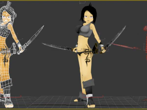 assassin girl 3D Model