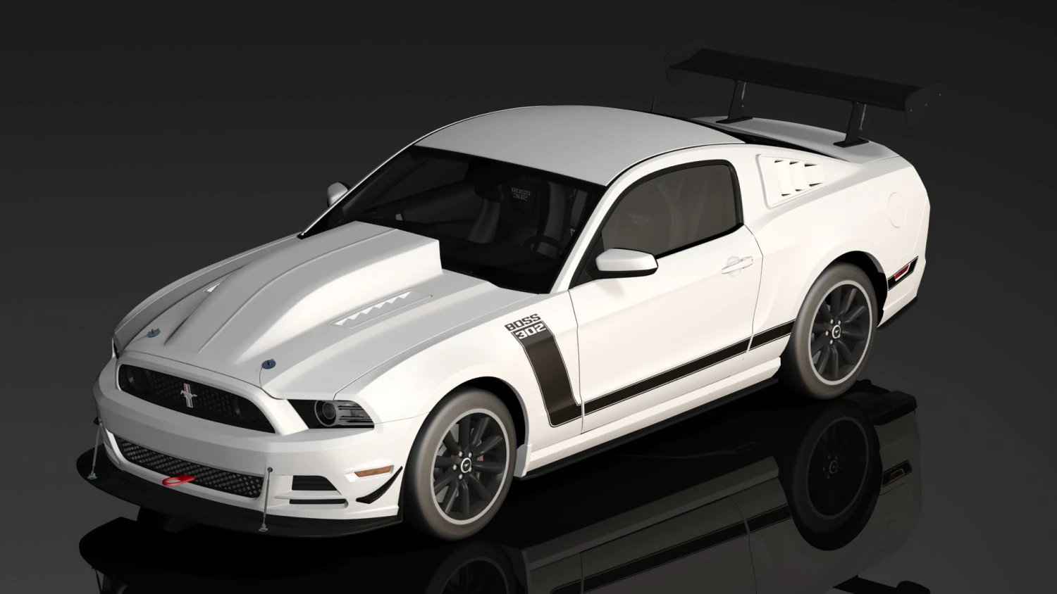 ford mustang boss 302 3D Model .c4d .max .obj .3ds .fbx .stl .blend 