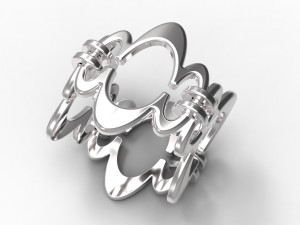 silver ring-0003 3D Принт Модель