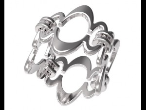 silver ring-0003 Model Cetak 3D