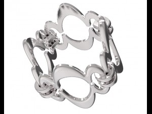 silver ring-0003 Model Cetak 3D
