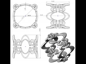 silver ring-0003 Model Cetak 3D