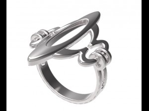 silver ring-0004 3D Принт Модель