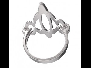silver ring-0004 3D Принт Модель