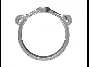 silver ring-0004 3D Принт Модель