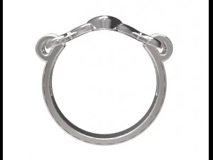 シルバーリング-0004 3Dプリントモデル